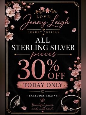 1 Day Event:  Love Jenny, Leigh 30% Off Sterling Silver Sale LIVE SHOW LISTING